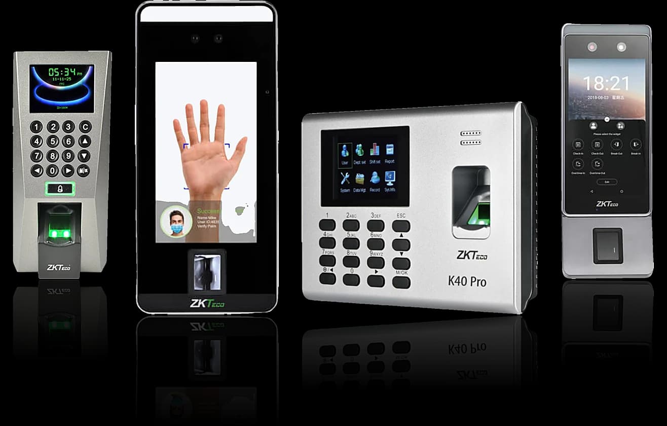 ZKTeco F18, SpeedFace-V5L, K40 Pro and Horus E1 attendance and access control terminals